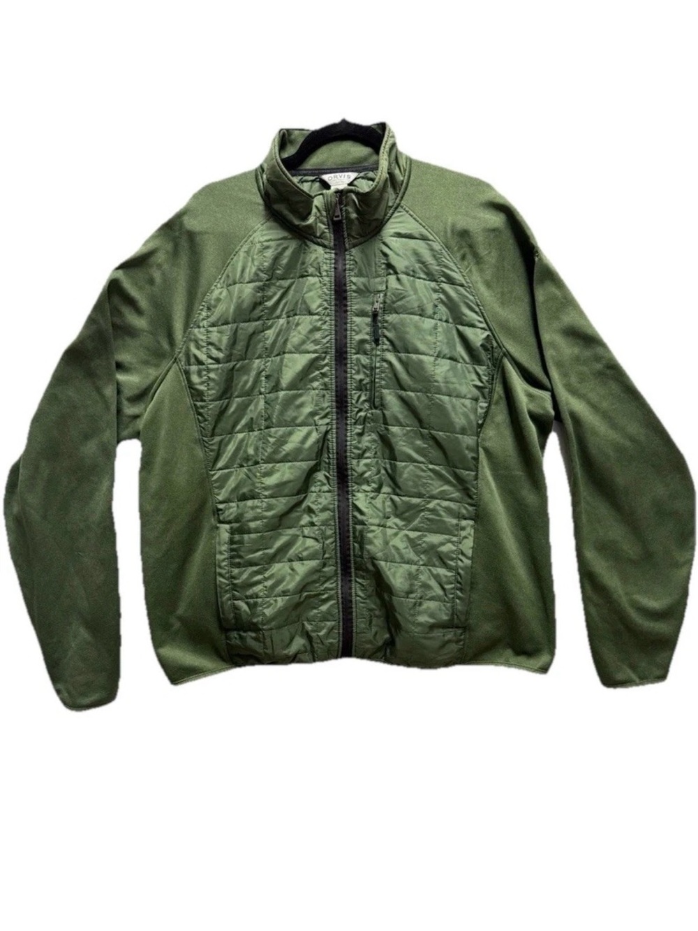 Orvis‎ Men's Olive Quilted Hybrid Puffer Jacket